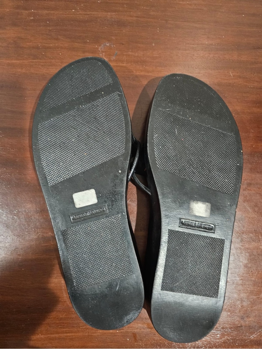 Donald J. Pliner Black Leather Wide-Strap Slide Sandals - Picture 2 of 3